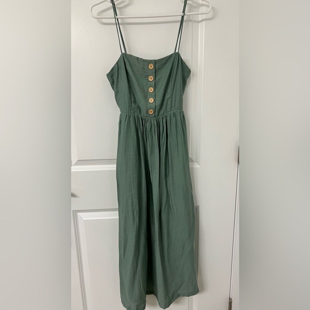 Pink Lily NWT Small green midi sundress